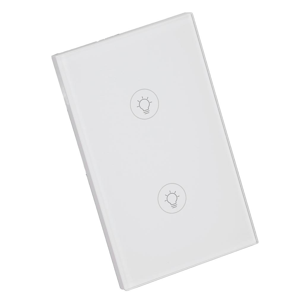Smart Touch Wall Switch APP Control 2 Way Tempered Glass Panel Light Switch for Home Office