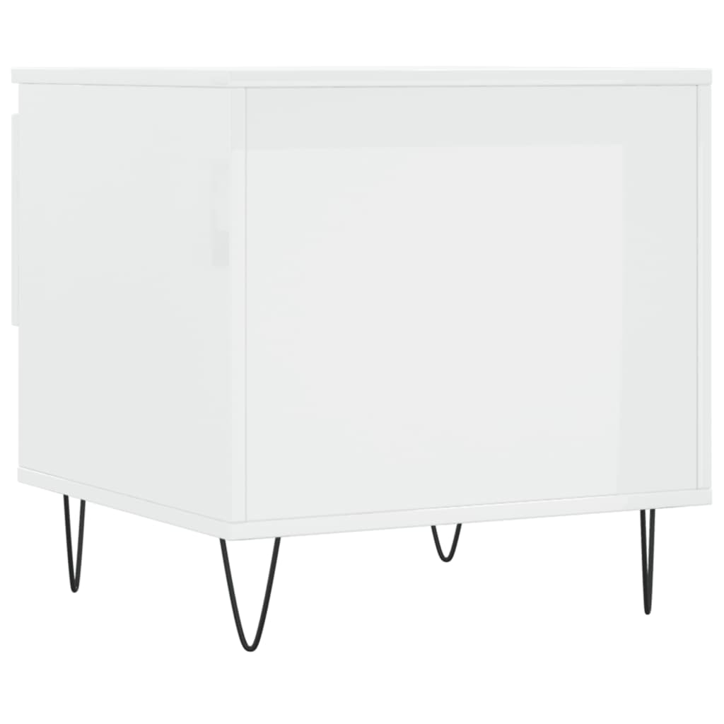  Coffee Table, White Gloss, 50x46x50 Cm