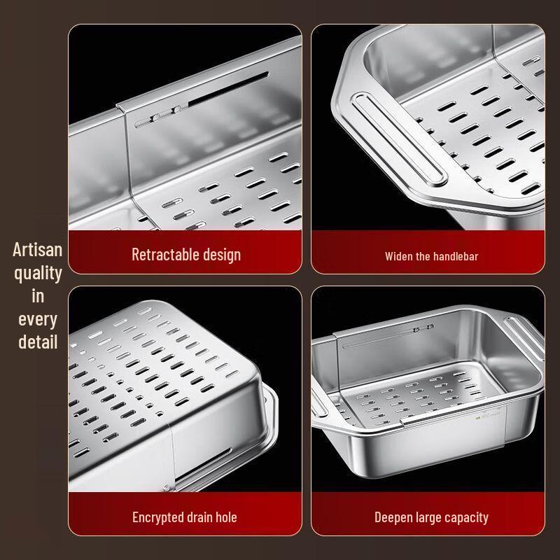 Bayco 304 Stainless Steel Expandable Over-Sink Dish Drying Rack