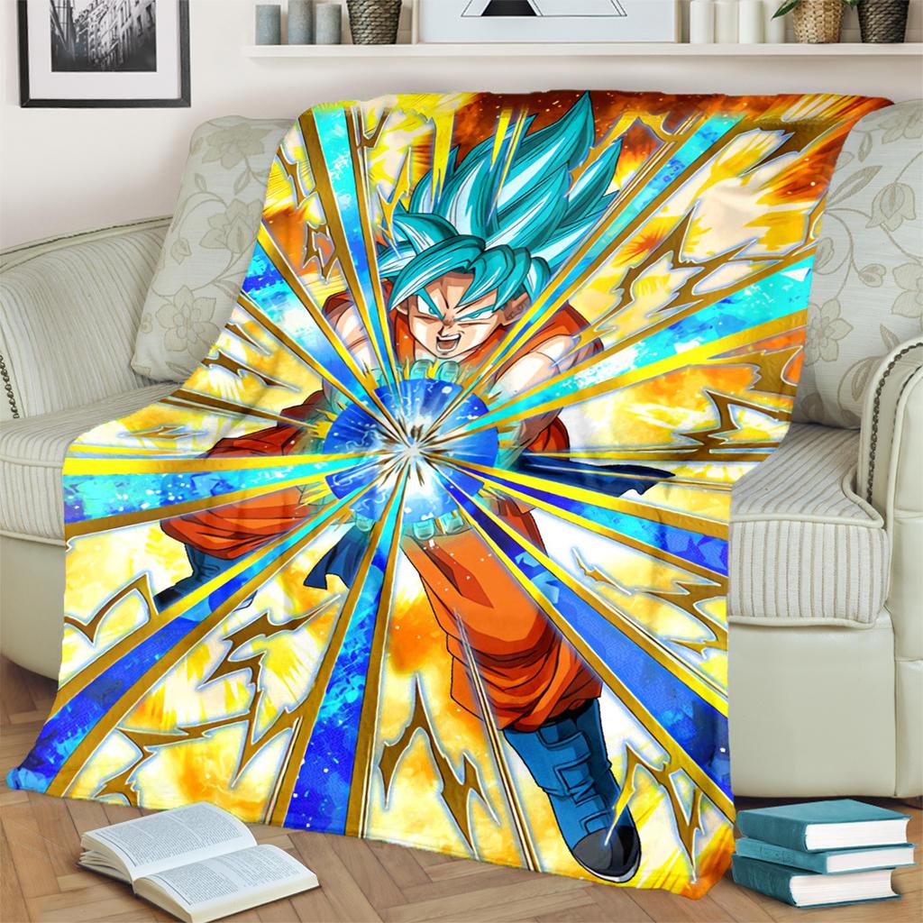 Soft Warm Print Blanket Dragon Ball! Flannel for Bedrooms, Sofas, Beds, Chairs, Picnics, Travel