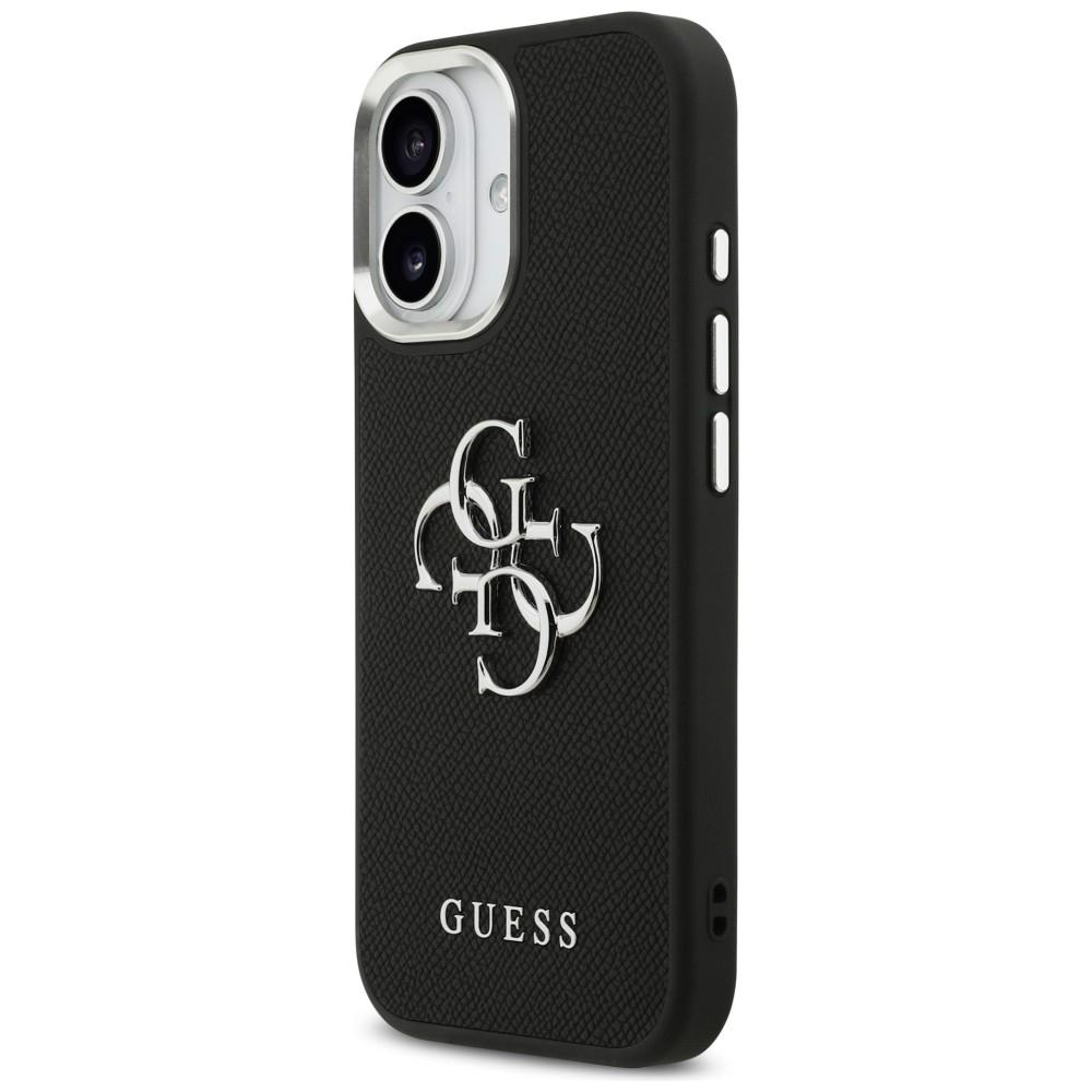 Guess Grained Big 4G Classic Logo case for iPhone 17 black