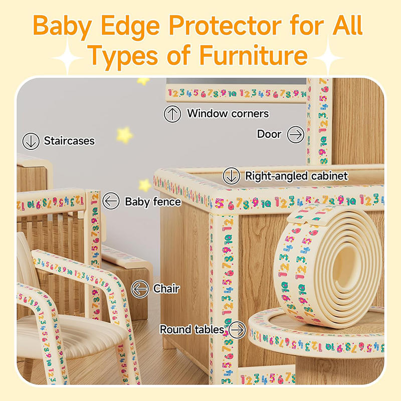 Children Bumper Soft Baby Safety Desk Table Edge Guard Strip L-Shaped Kids Protection Bumper Edge Angle Strips
