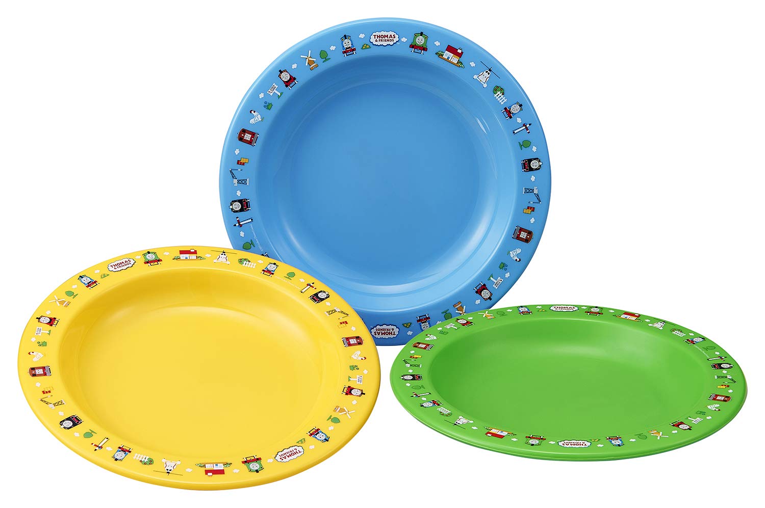

OSK Tableware Medium Plate Thomas the Tank Engine Set of 3 Made in Japan Dishwasher Safe Children s [Diameter Approx. 18.3cm/Microwave OK] PT-22