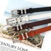 Womens Pu Fashion Leather Belt With Fine Alloy Buckle For Office Outings And