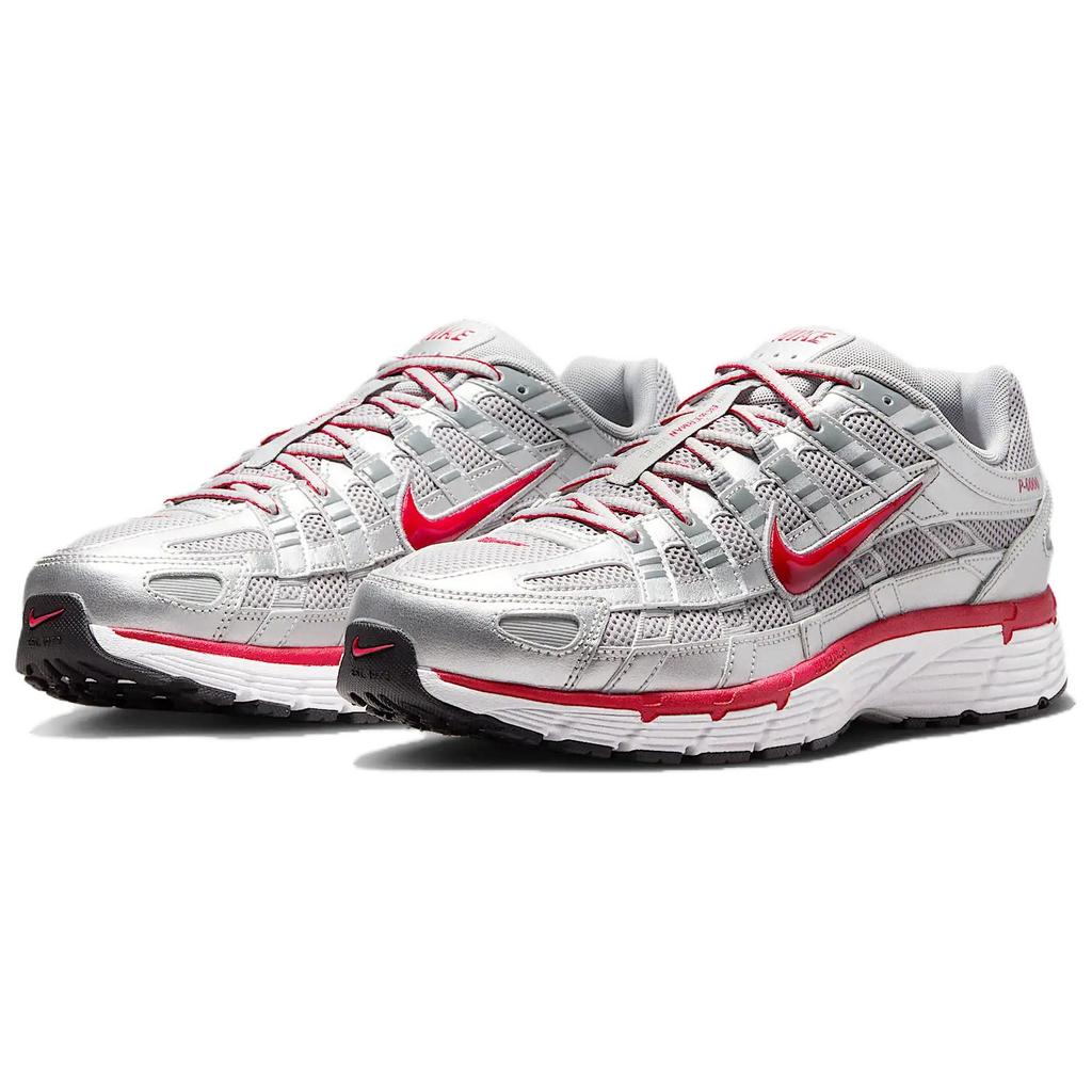 Nike P-6000 Metallic Silver Gym Red Unisex Sneakers Flat-Silver Cool-Grey CD6404-024