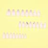 24Pcs French Glitter Snowflake Diamond Nude Christmas Press On Nails Removable False Nails For Women And Girls