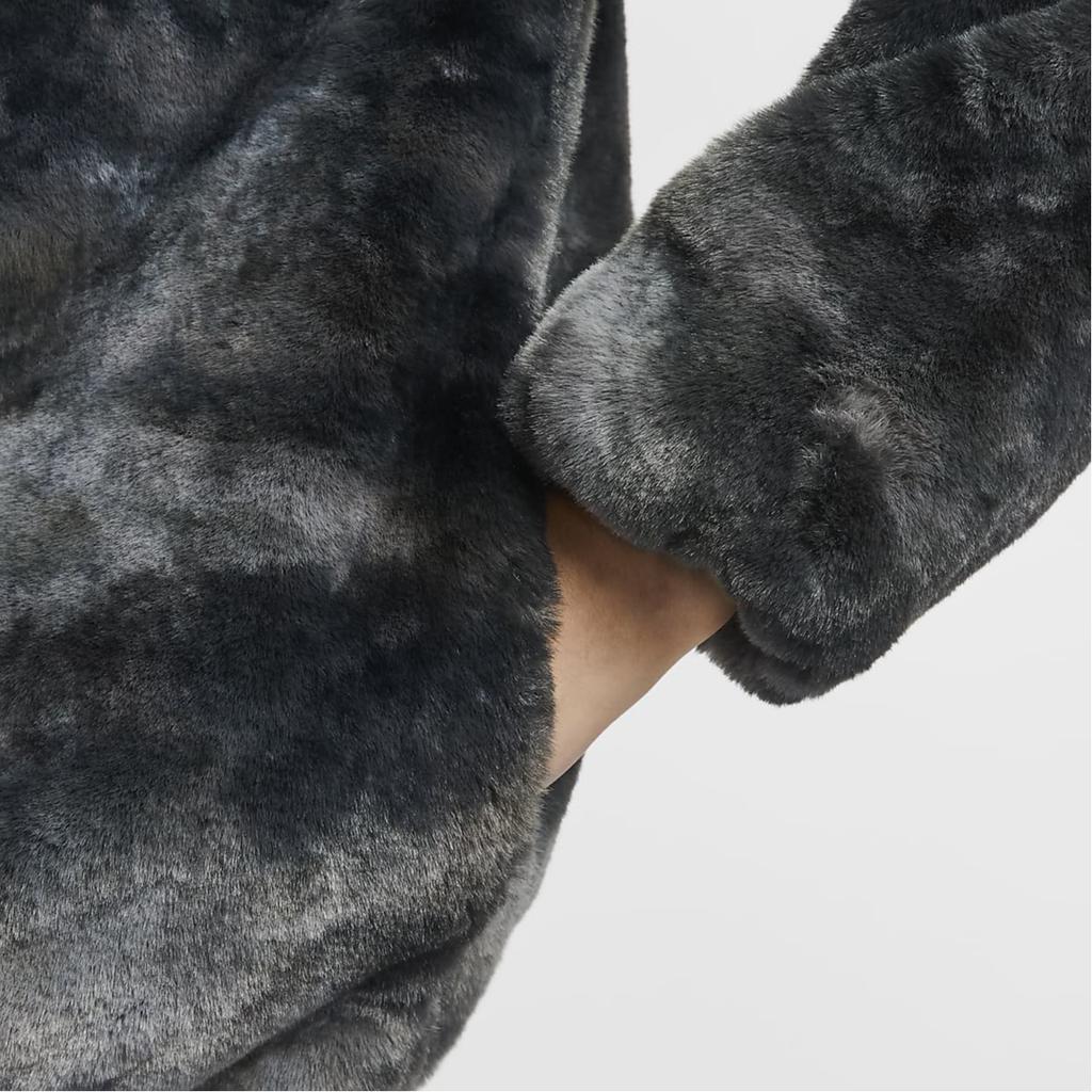 Nike Sportswear Fashion Versatile Comfortable Casual Velvet Jacket Women Jackets Black HQ4871-010