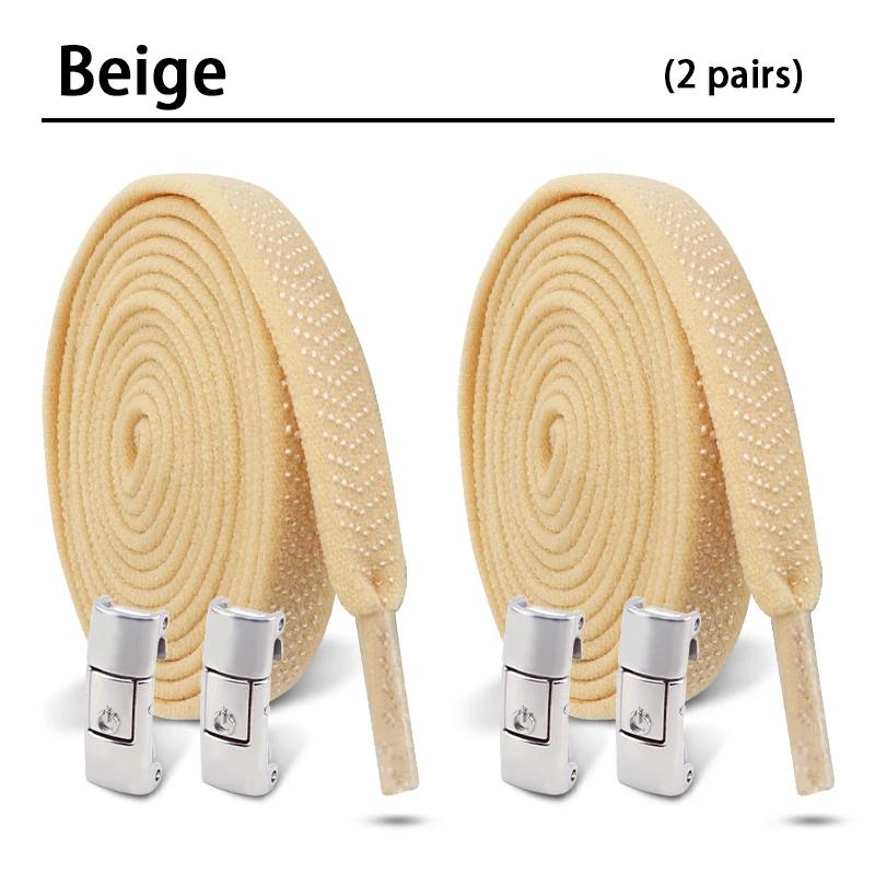 2 Paar 8 MM Breedte Elastische Schoenveters Sneakers Drukknop Veters Zonder Strikken Kinderen Volwassenen Geen Strik Schoenveters voor Schoenen Accessoires