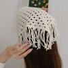 Damen Dreieck Tuch Stirnband mit Quasten