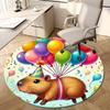 1pc Birthday Guinea Pig Party Balloons Celebration Round Carpet, Made of Polyester,Perfect for Decorating Office Chairs, Living Rooms