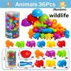 1 Set Kids Color Sorting Bowl Toy Educational Preschool Learning Animal Learning Counting Matching Game with Rainbow Bowls Color Classification