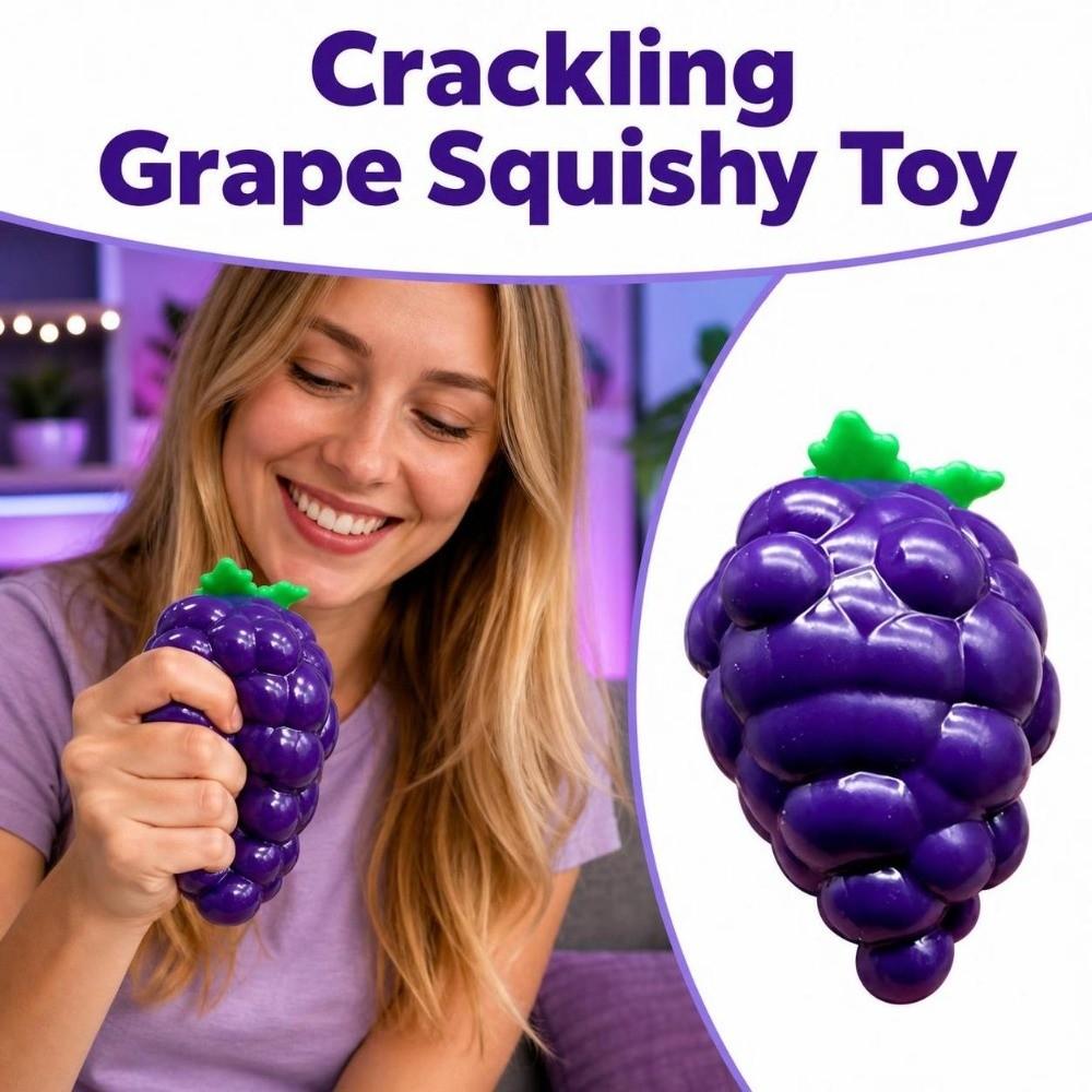 Crunchy Crackling Grape Squishy Toy Sound Effects TPR Fidget Toy Children's Gifts