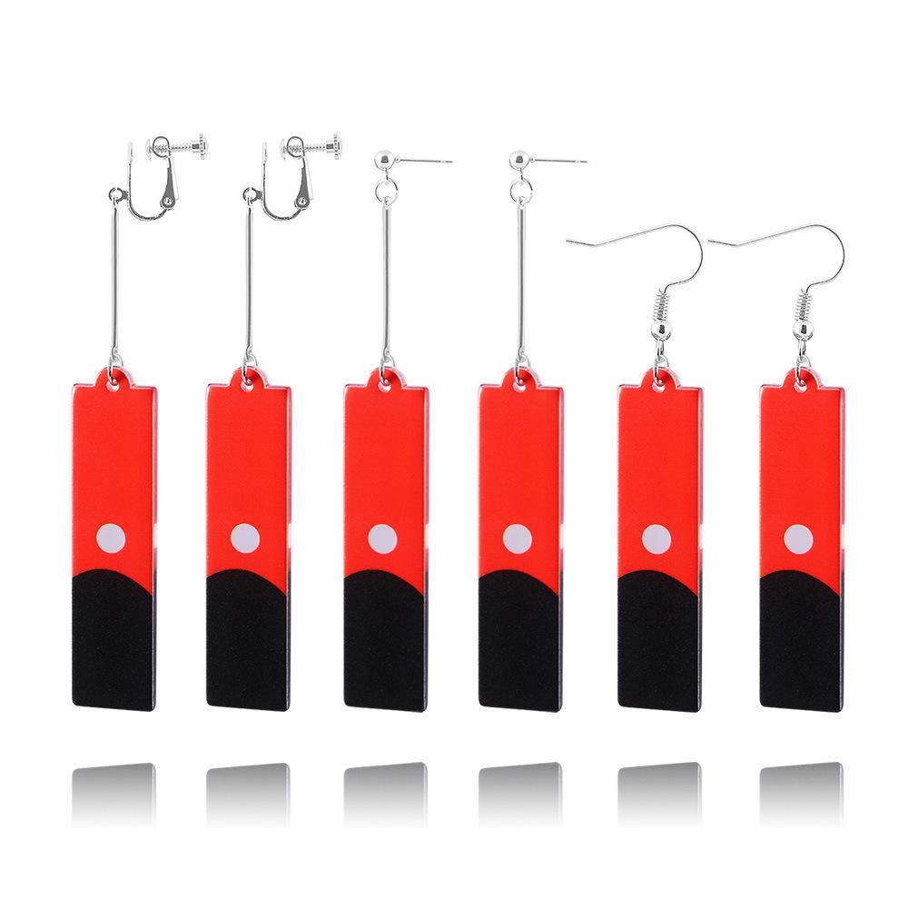 Anime Acrylic Pendant Dangle Earrings Cosplay Props for Women Men Jewelry Accessories