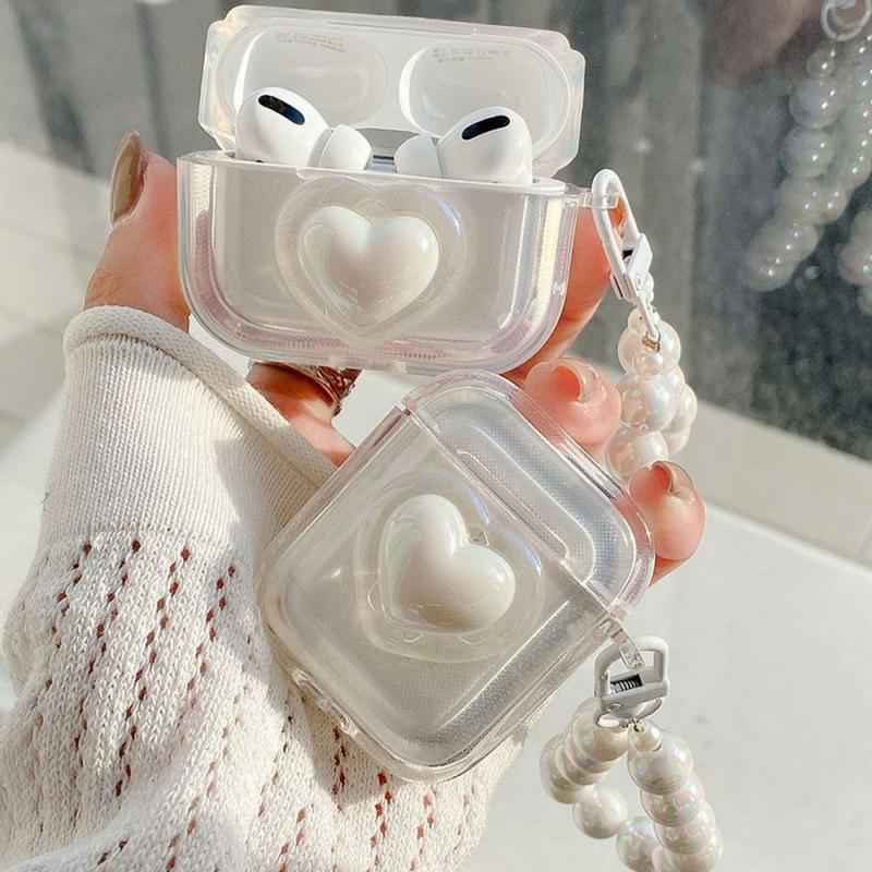 Simple Korean three-dimensional double love for AirPods1 protective case AirPods third generation Apple airpo