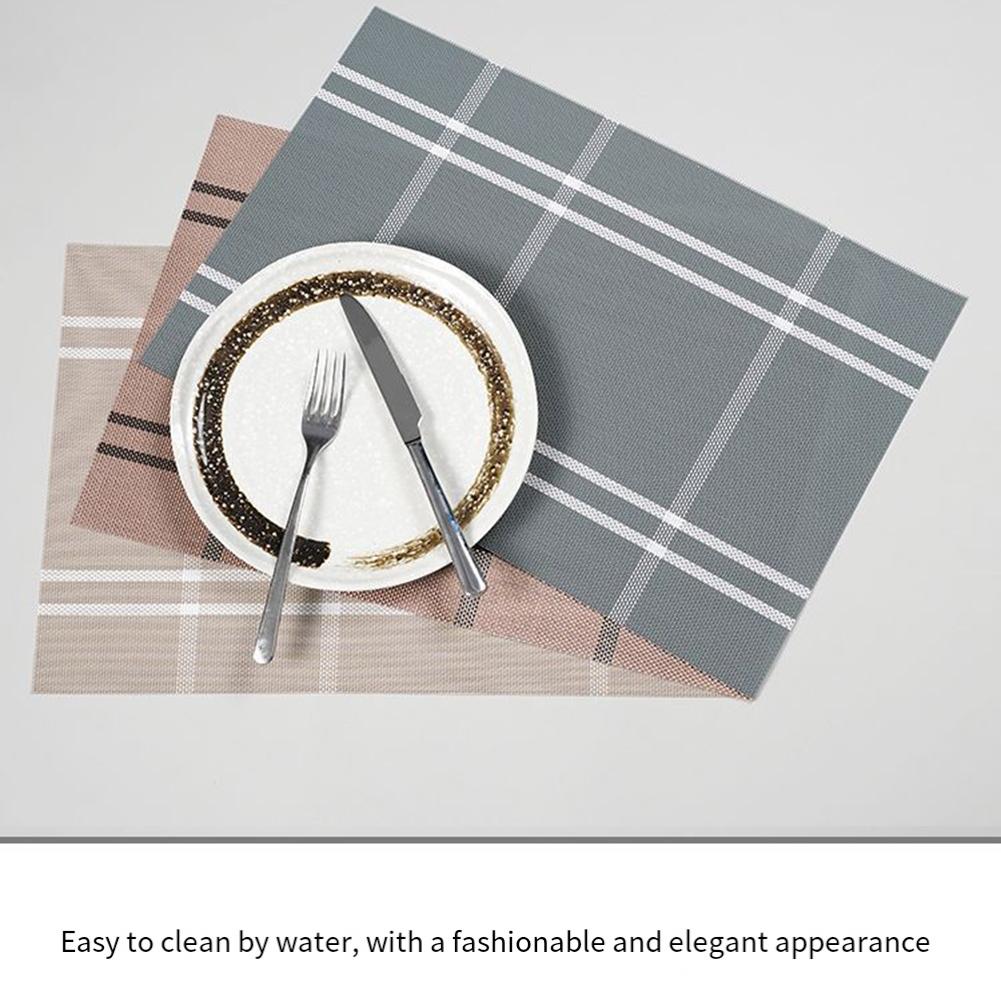 4 Pcs Table Mats Pads Placemats Insulated Placemat Chloride 45*30cm Waterproof,Heat-resistant,Anti Slip Dining Table Mats