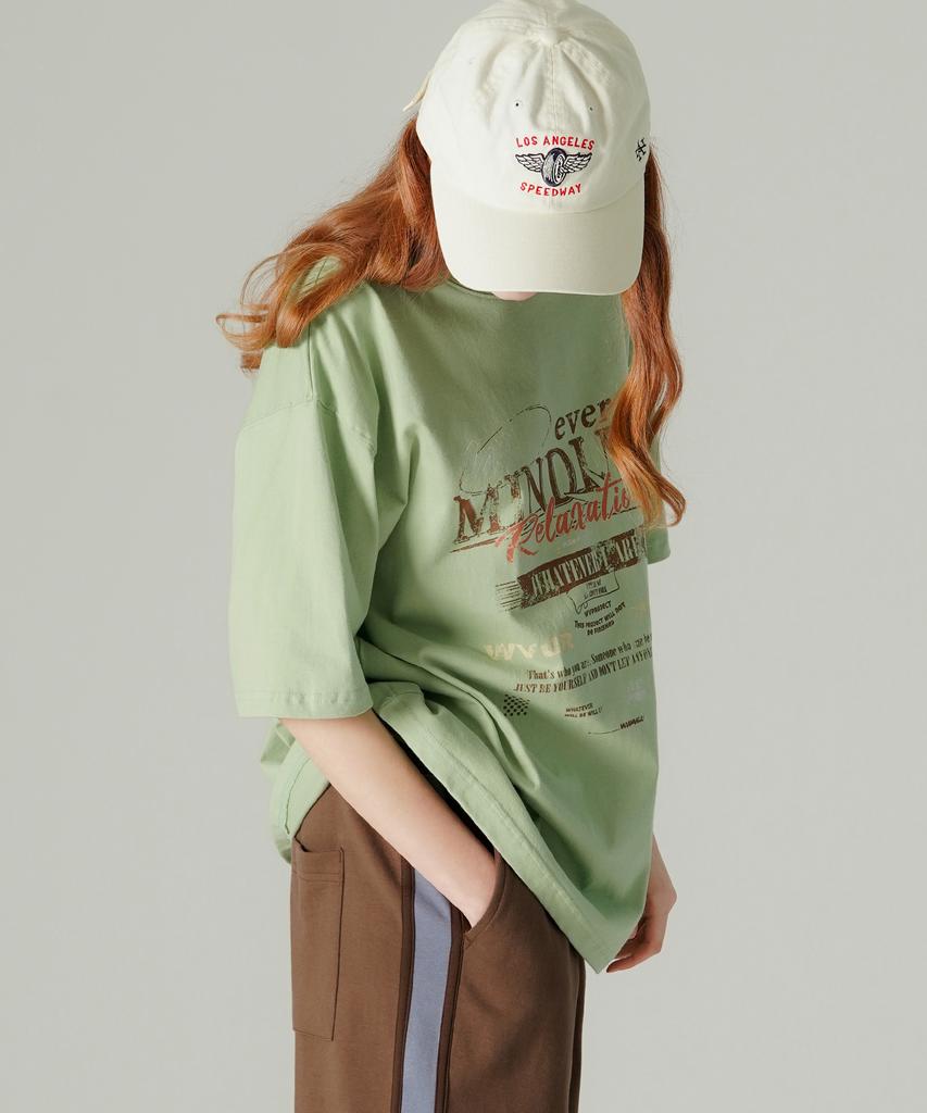 WV PROJECT Relaxation Short Sleeve T-Shirt Light Green Mjst7798