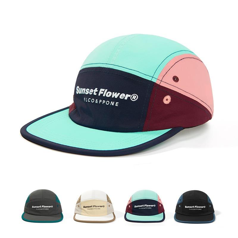 Sunscreen Visor Hat Women's Flat-brimmed Hat Men's Outdoor Quick-drying Color Matching Baseball Cap Trendy Brand Street Letter Cap Children