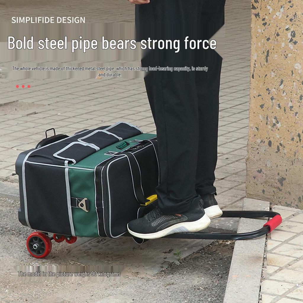 Multifunctional Wear-Resistant Toolkit Trolley with Large-Capacity Storage Canvas Bag