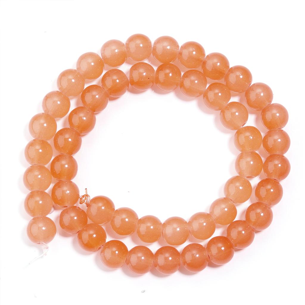1 Strand 6/8mm Solid Color Glass Beads Loose Spacer Round Beads For Jewelry Making DIY Handmade Bracelet Necklace Accessories
