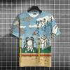 Summer Round Neck 3D Funny Cat Print Top Fashionable Casual Short Sleeved Men's T-shirts