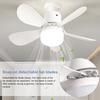 2-in-1 Screw-in Fan Lamp with Remote Control Detachable Fan 3 Speed Adjustable for Bedroom Kitchen Office Home for Living Room