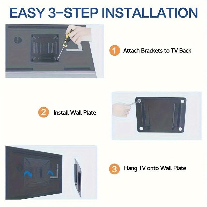 Universal Metal TV Wall-Mounted Snap Fastener Bracket VESA 75/100 10-27 Inch LCD LED Monitor Flat Panel Frame TV MountGood product