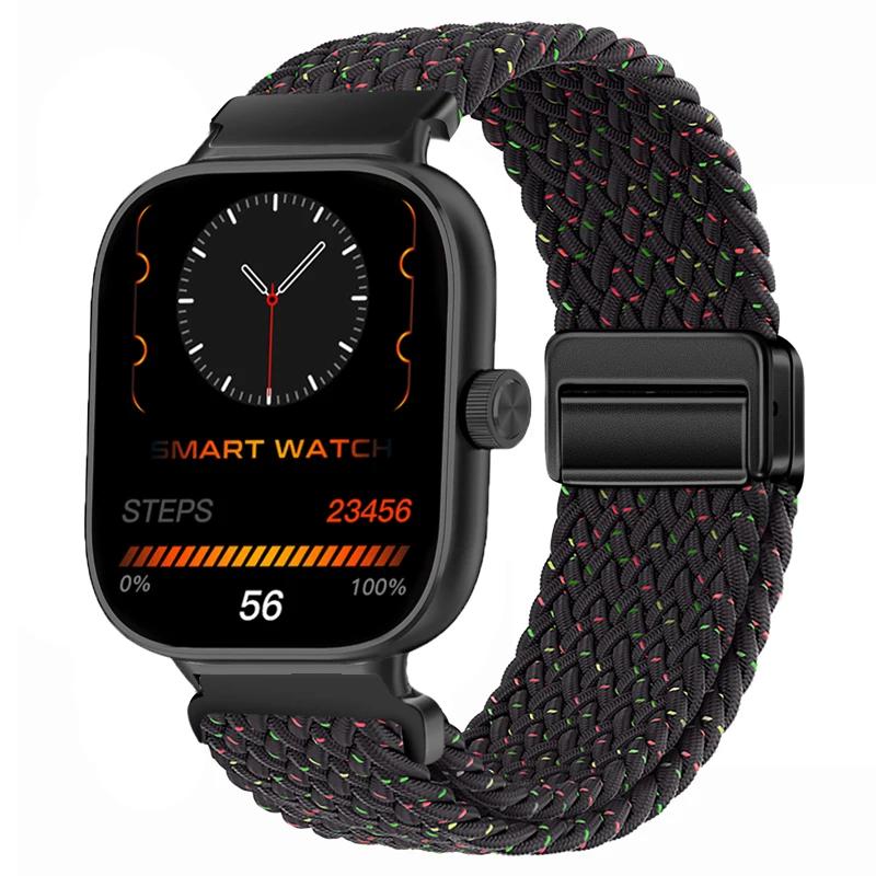 Magnetic Loop for Xiaomi Redmi Watch 4 5 Strap Adjustable Braided Sport Nylon Replacement correa bracelet Miband 8pro 9pro band