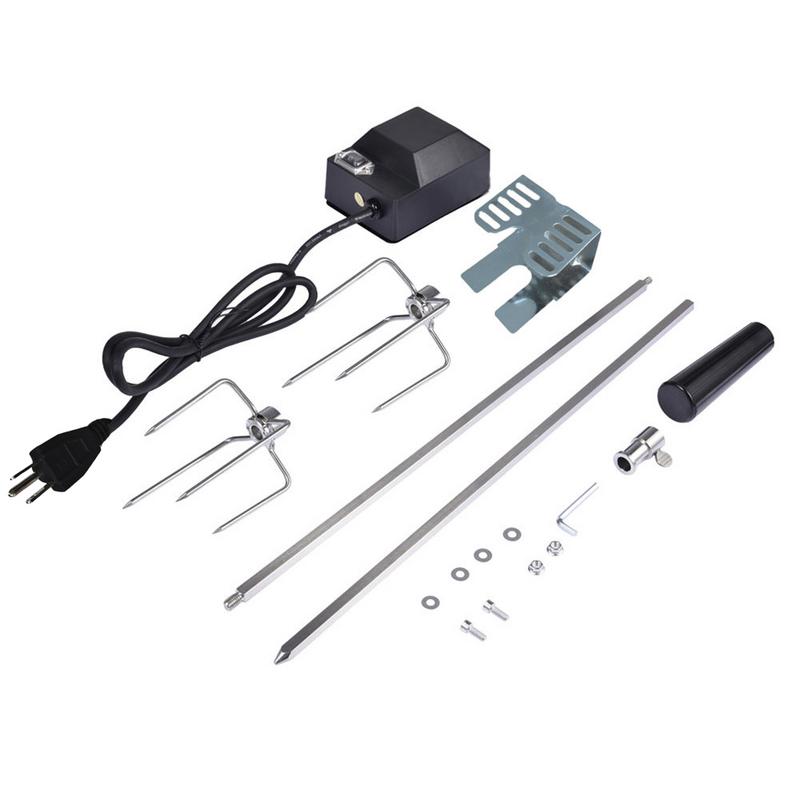 Automatic Electric BBQ Grill Rotisserie Kit With Motor Outdoor Spit Roaster Rod Charcoal Pig Chicken Beef Camping Cooking Tools