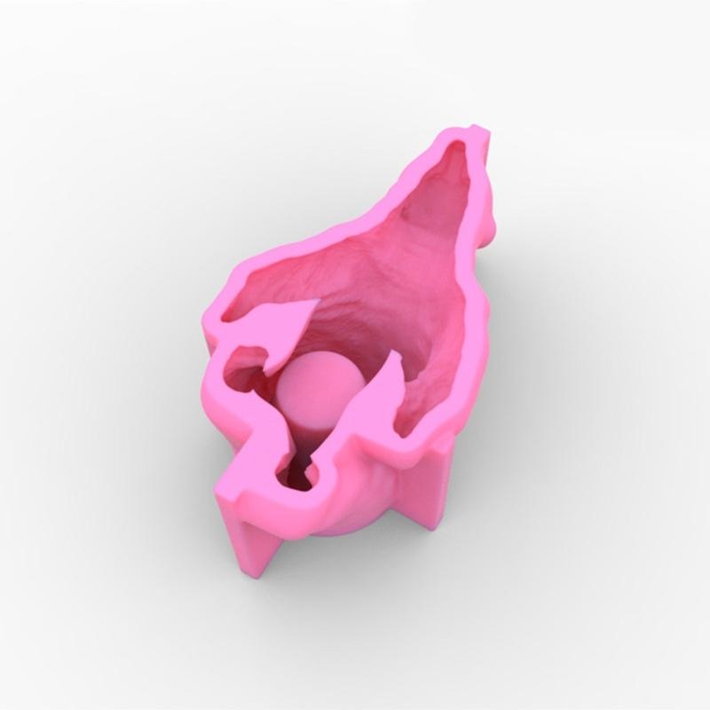 Arctic Bear Shaped  Planter Vase Moulds Cements Mould Silicone Material for Hand-Making Succulent Plant Flowerpots