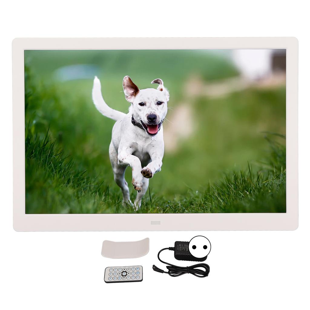 Digital Photo Frame 15.4 Inch 1080P HD Video Stereo Music Calendar Alarm Clock Electronic Picture