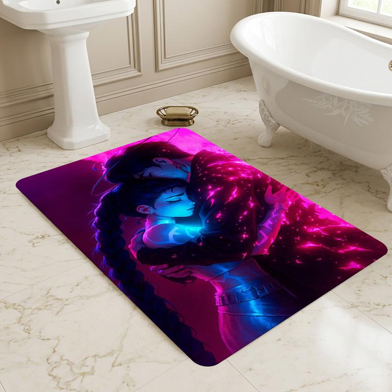 Neon Embrace Living Room Non-Slip Area Rug Soft Carpet for Bedroom Game Playroom Sofa Office Home Decor Doormat Christmas Gift C9211301
