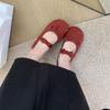 French Evening Wind Ballet Shoes Mary Jane Women's Spring and Autumn 2025 New Flat-soled Soft-soled with Skirts Doudou Shoes Single Shoes
