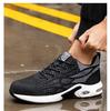 Unisex Steel Toe Safety Shoes - Anti-smash & Puncture Resistant, Breathable, Shock-absorbing PU Sole Work Shoes.