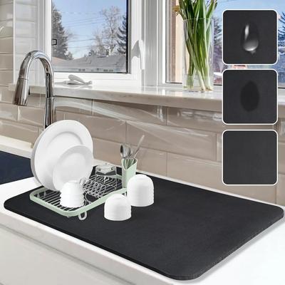 Stort kök Superabsorberande matta Kaffefat Dräneringsmatta Torkmatta Snabbtorkande avloppsdyna för badrum Köksblandare bordstabletta