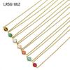 Elegante Gouden Hanger Ketting met Ovalen Semi-Precieuze Steen, Licht Luxe Ontwerp, Titanium Staal voor Vrouwen