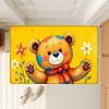 Cartoon Teddy Bear Cute Floor Mat Non-Slip Laundry Room Mat Laundry Decor Balcony Child Living Room Bedside Mats
