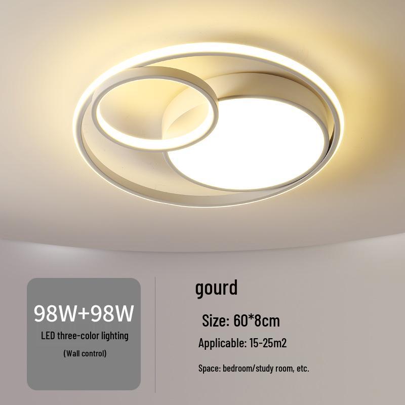 Nordic Modern LED Ceiling Light - Minimalist Black & White Design for Bedroom, Study, or Romantic Settings