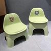 Children's Non-Slip Detachable Low Backrest Stool for Indoor/Outdoor Use