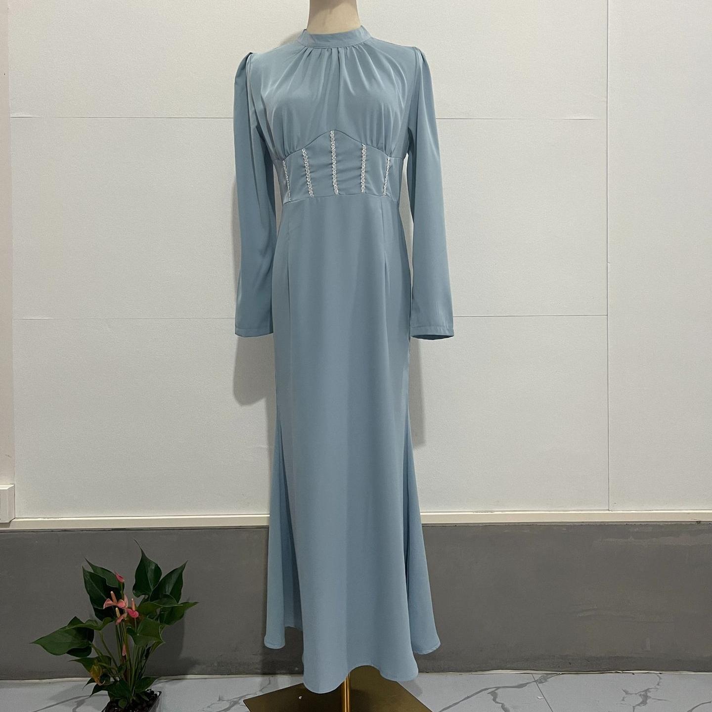 

GMXIA Осеннее женское платье с тонкой плиссированной длинной юбкой нерегулярной формы и длинными рукавами на шнуровке XXL