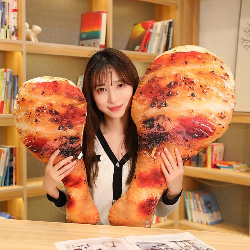 Simulation Chicken Leg Real Life Food Style Pillow Room Decro Stuffed Soft High Quality Birthday Gifts Bag Pendent