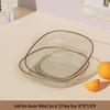 Elegant Transparent Vinegar and Snack Dish - Food Grade Plastic Plate for Dipping Sauces