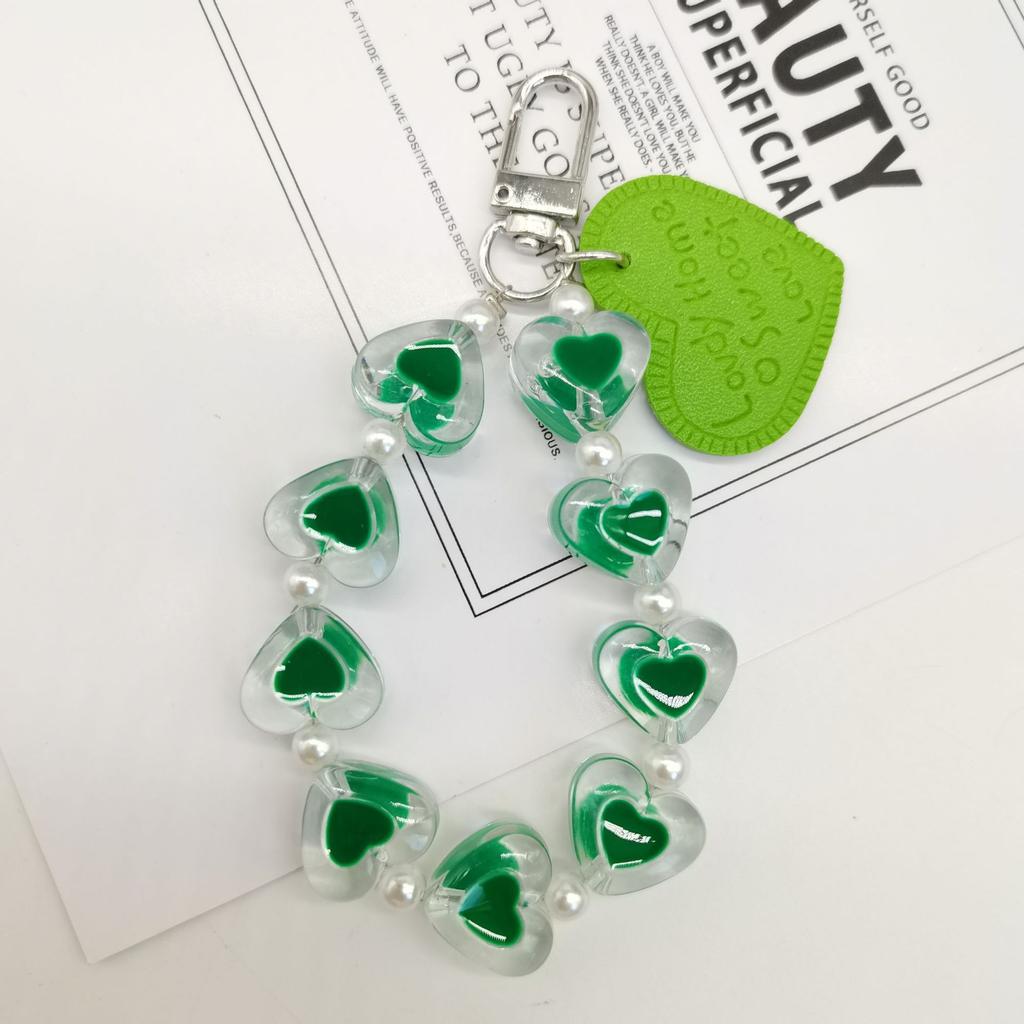Colorful Beaded Flower Keychain, Kawaii Acrylic Flower Bag Charm with Clip