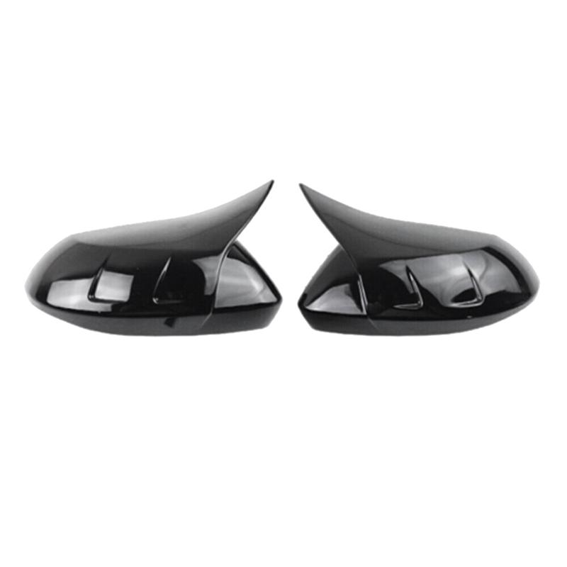 Gloss Black OX Horn Side Door Rearview Mirror Cover Trim Cap Replacement Accessories For Toyota Corolla - Gloss Black