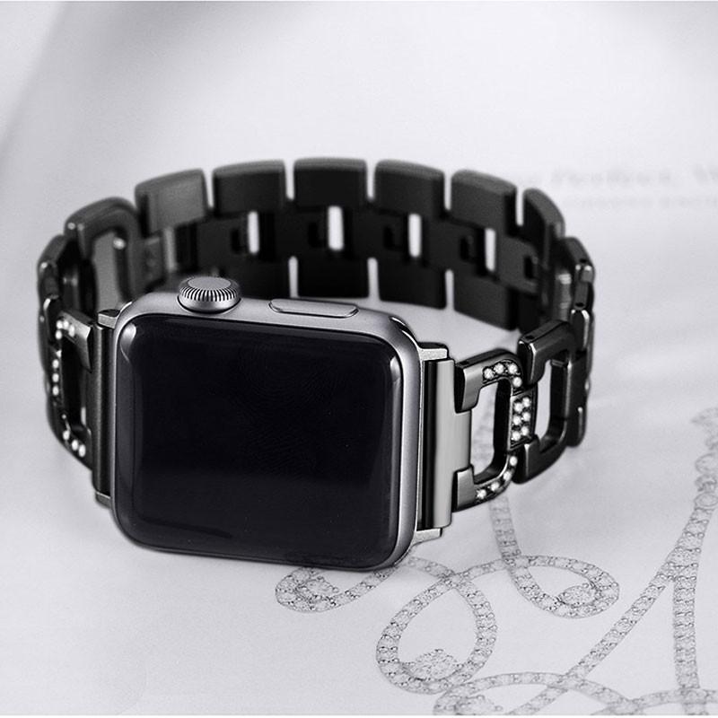 Diamond Strap For Apple Watch Ultra Series 10 9 8 7 6 5 SE Watchband Bracelet iWatch 46mm 42mm 45mm 41mm 49mm Metal Wristband