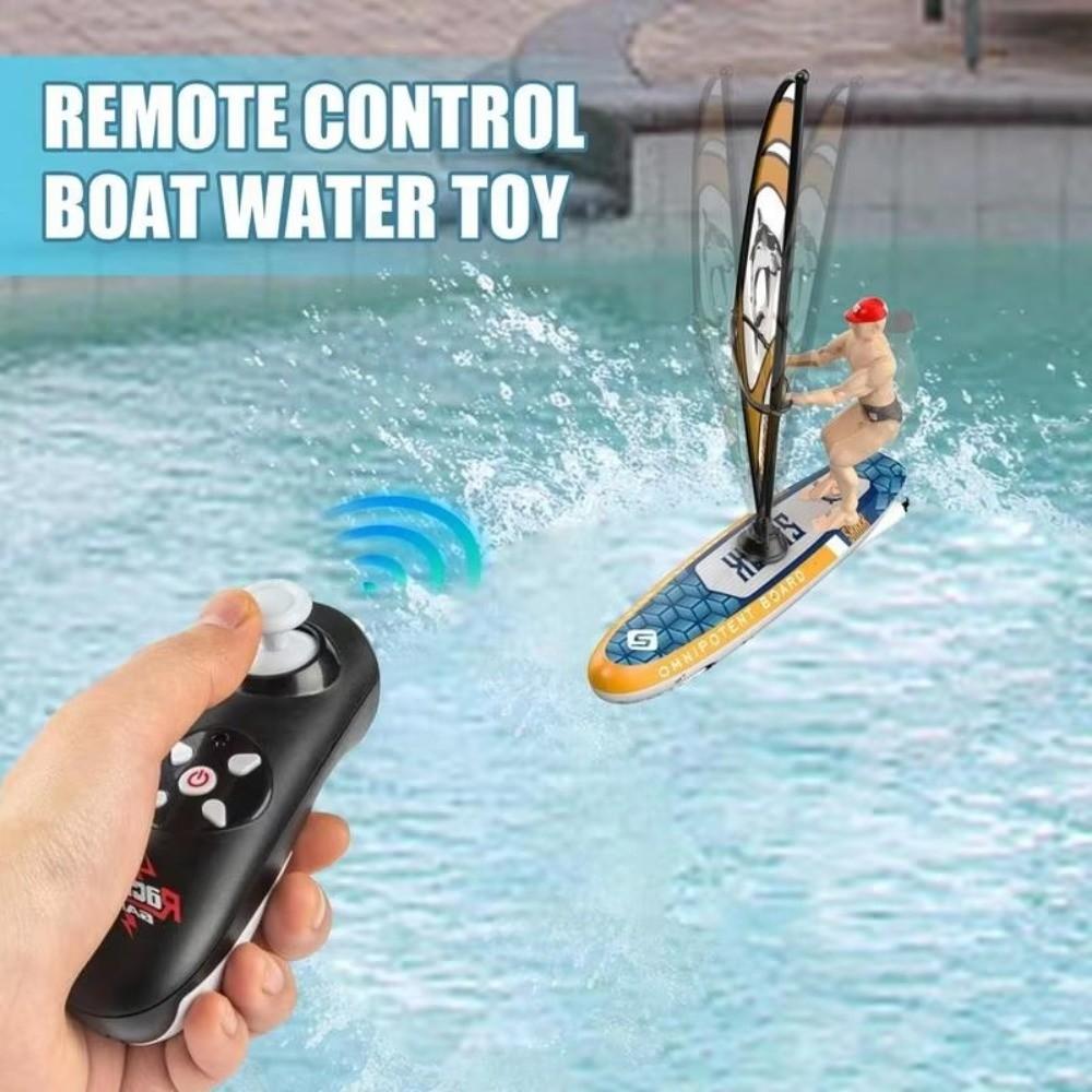 Low Speed RC Boat Toy Waterproof Electric Toy Boat Sailing Sailboat Toy Competition