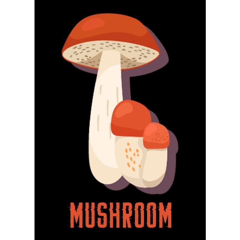 Póster de Setas Variadas Moderno Lindo Comida Seta Dibujos Animados Pintura en Lienzo Arte de Pared Imagen para Cocina Sala de Estar Decoración del Hogar