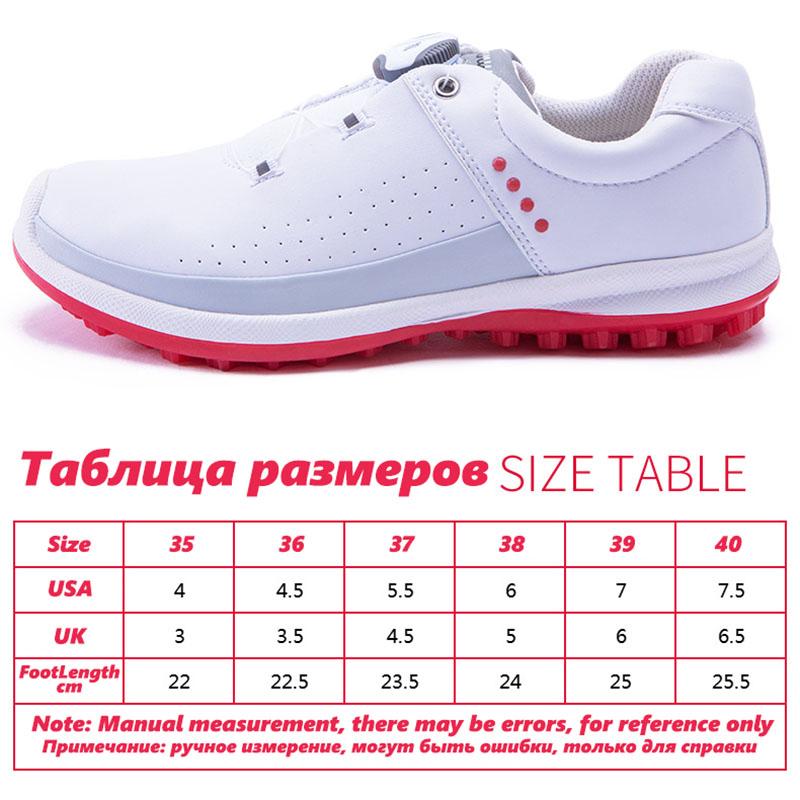 Nová značka TYGJ Dámské golfové boty Vodotěsné Lehké S knoflíkovou sponou Pohodlná sportovní obuv pro golfisty Protiskluzové Vycházkové tenisky