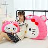 Sanrio Kawaii Hello Kitty Plush Toy Stuffed Doll Cute Cartoon Hug Kt Cat Pillow Soft Large Cushion for Kids Birthday Xmas Gift