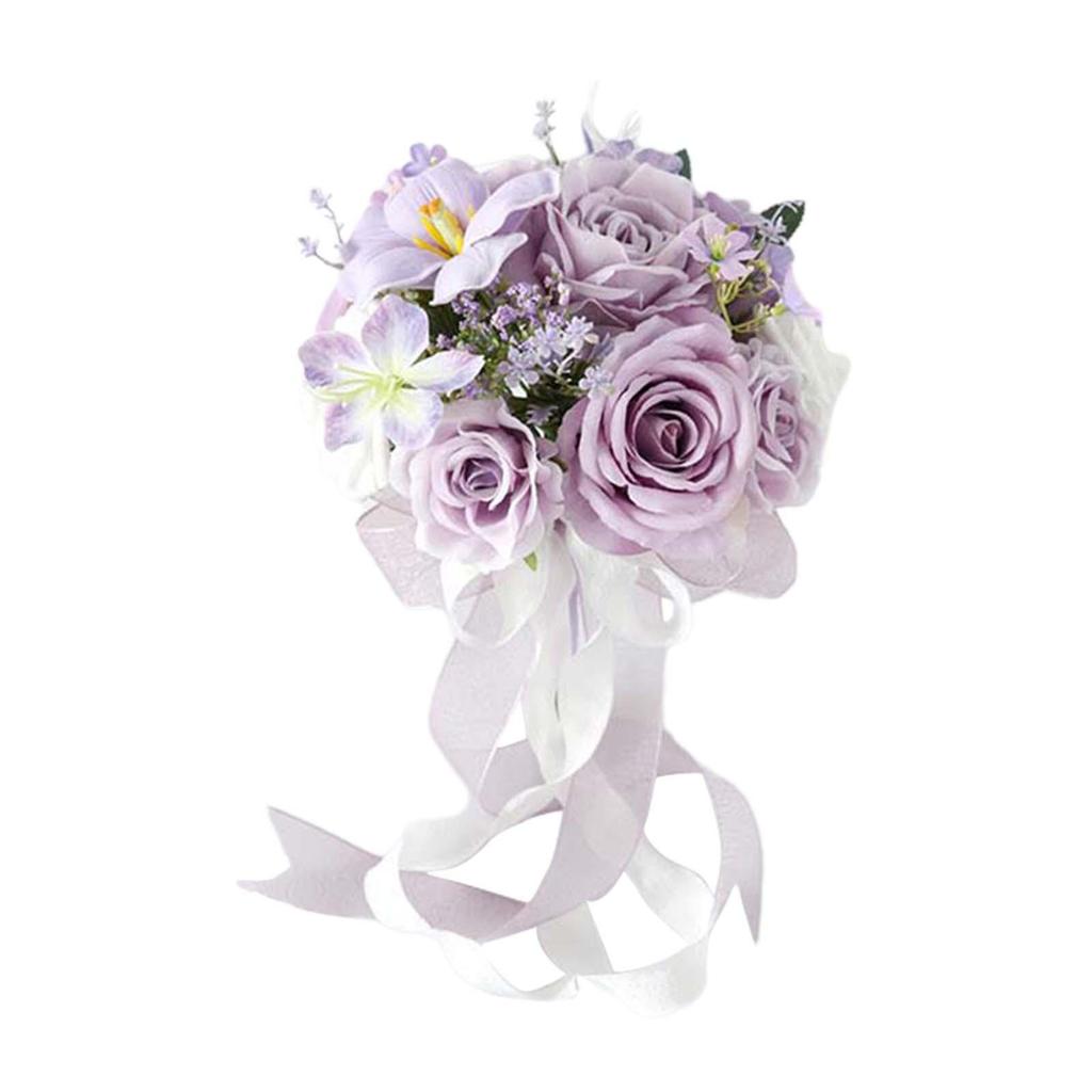 Bridal Bouquet Home Decor Lifelike Elegant Romantic Decoration Fake Ceremony Anniversary Prom Mother's Day Valentine's Day