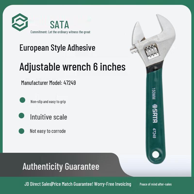 SATA European Dip Plastic Adjustable Wrench